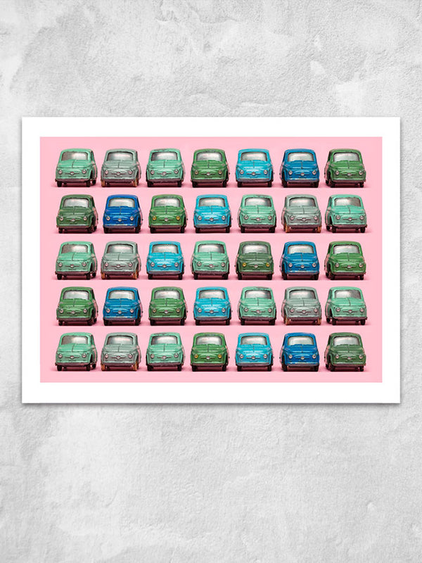 Fiat 500 Collection (lille 70X50 cm)