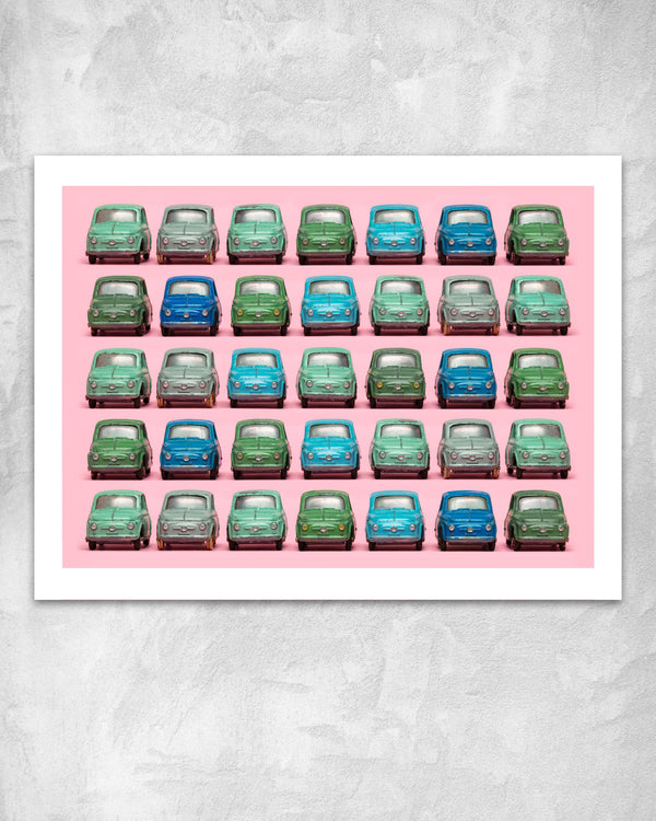 Fiat 500 Collection (lille 70X50 cm)